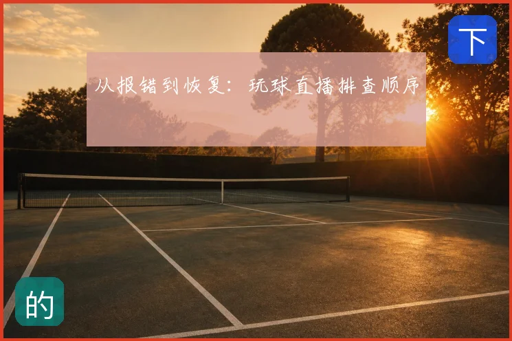 从报错到恢复：玩球直播排查顺序